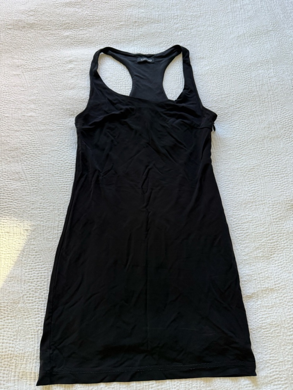 bebe Black Racerback Tank Top